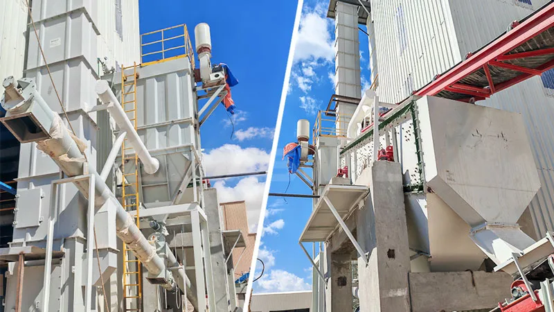 vibrating screen and dust collector system vibrating screen and dust collector system