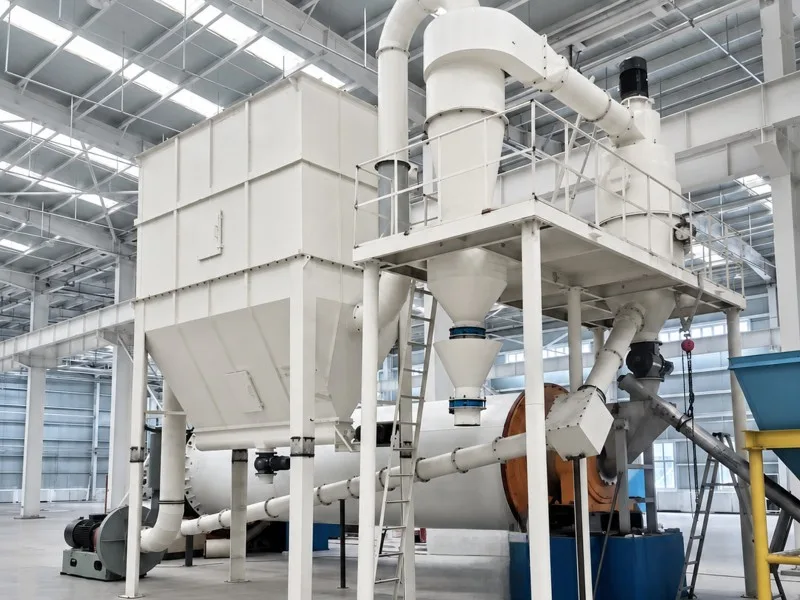 Ball mill and classifier powder processing line Ball mill and classifier powder processing line
