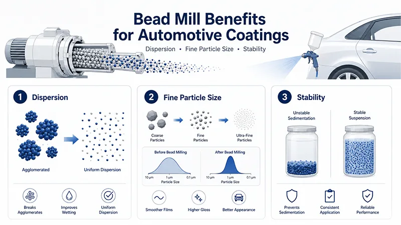 Benefits of using bead mill grinding machines for automotive coatings manufacturing Benefits of using bead mill grinding machines for automotive coatings manufacturing