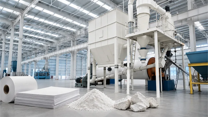 Producing paper grade GCC powder Producing paper grade GCC powder