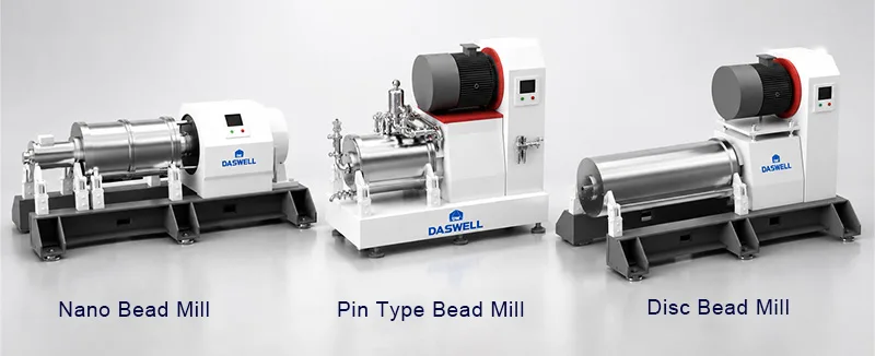 Three types of bead mill machines for automotive coatings Three types of bead mill machines for automotive coatings