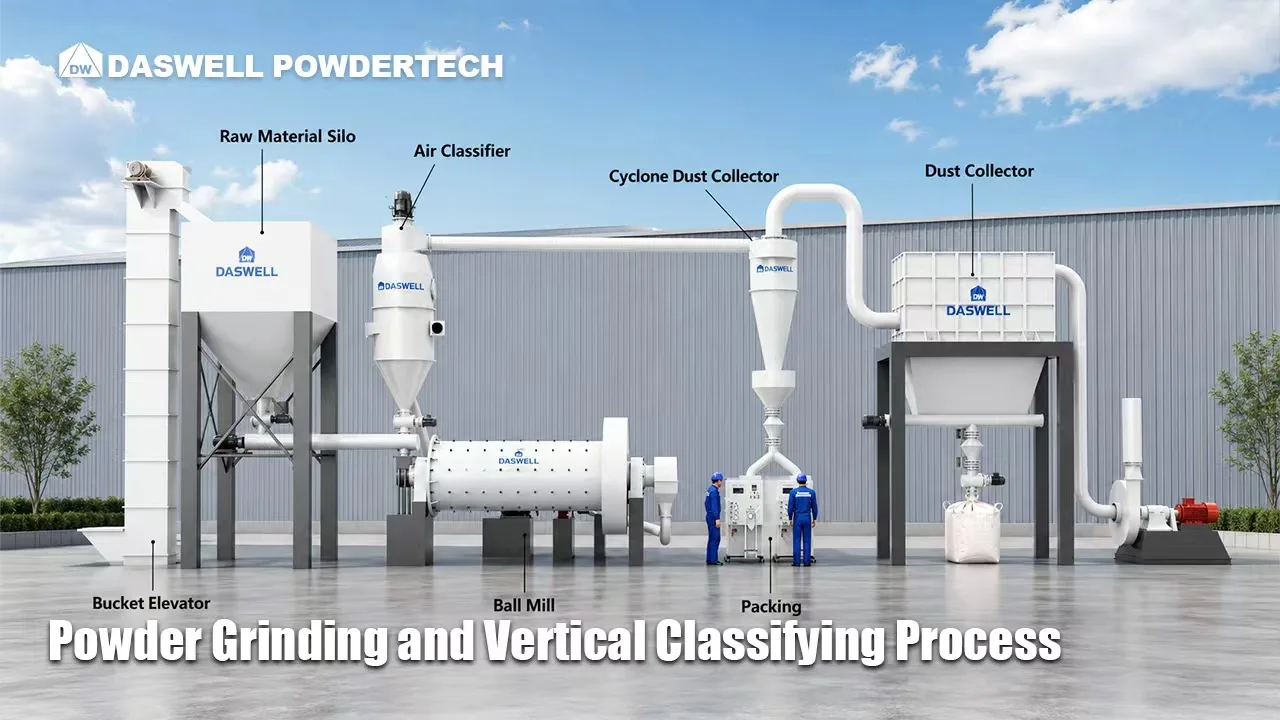 Powder Grinding Line with Vertical Air Classifier Powder Grinding Line with Vertical Air Classifier